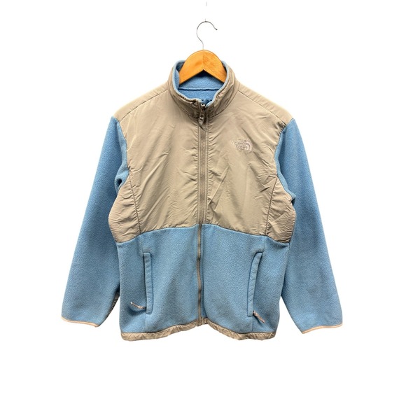 The North Face Fleece Jacket Girls XL 14/16 Blue Gray Full Zip Kids Outerwear - Picture 1 of 9